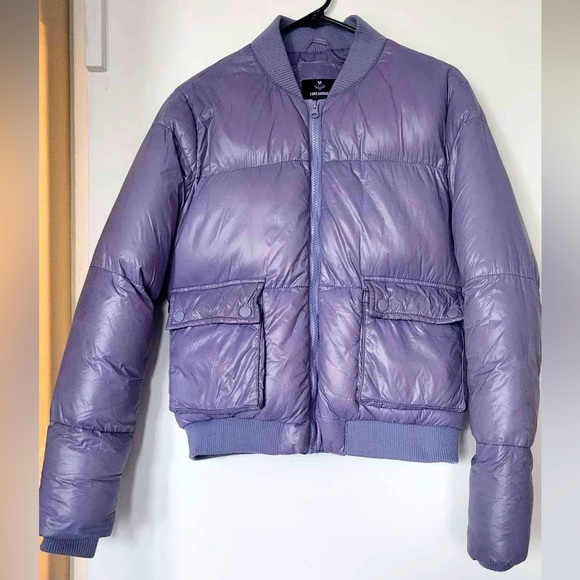 Threadbare lacy high shine  Bomber Jacket size UK 8 - Picture 4 of 5